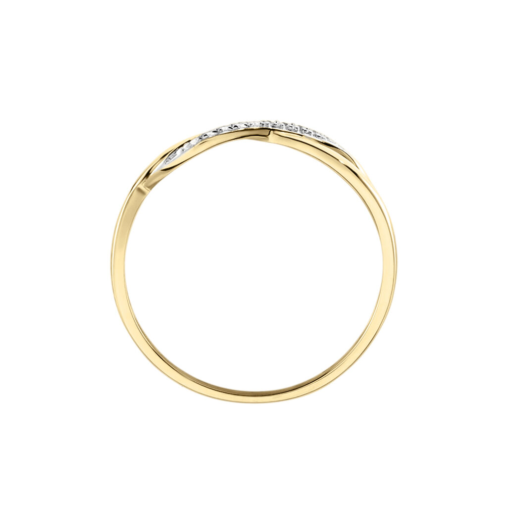 Bague Smina Or Jaune Diamant - Bagues avec pierre Femme | Histoire d’Or