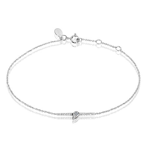 Bracelet Drop Or Blanc Diamant - Bracelets Femme | Histoire d’Or
