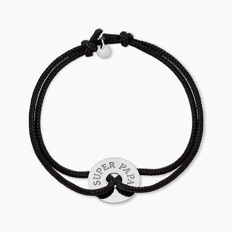 Bracelet Raphael Argent Blanc - Bracelets cordon Homme | Histoire d&rsquo;Or