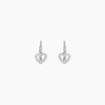 Boucles D'oreilles Pendantes Elisene Argent Blanc Oxyde De Zirconium - Boucles d'oreilles fantaisie Femme | Histoire d&rsquo;Or