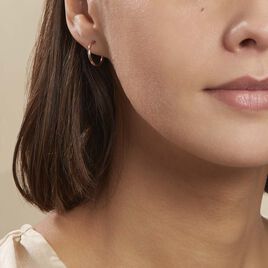Créoles Dominae Or Rose - Boucles d'oreilles créoles Femme | Histoire d’Or