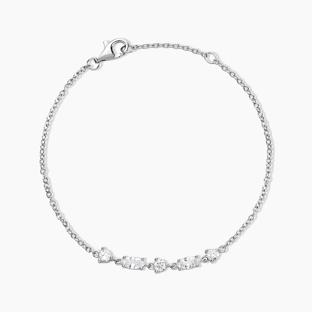 Bracelet Argent Blanc Eclat D'Aurore Oxyde De Zirconium - Bracelets Femme | Histoire d&rsquo;Or