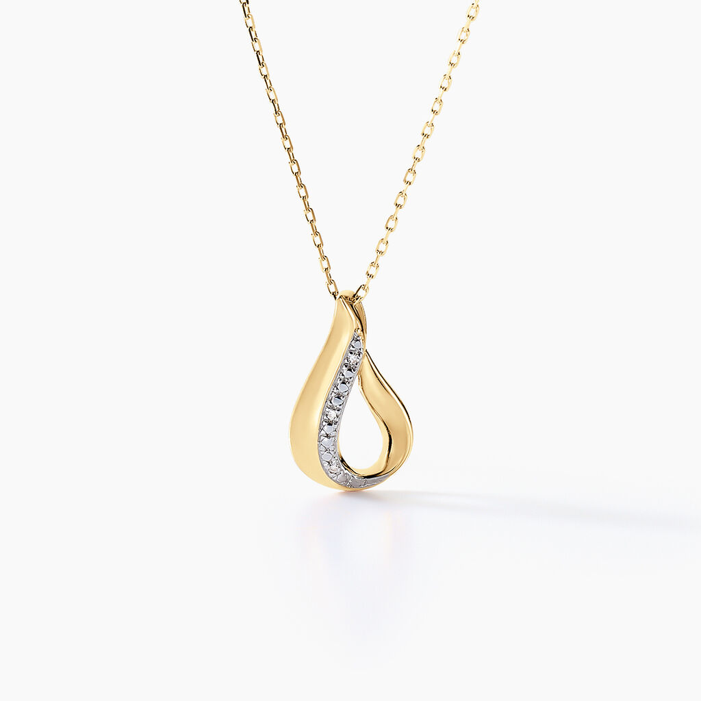 Collier Goccie Or Jaune Diamant - Colliers Femme | Histoire d’Or