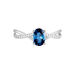 Bague Haissa Or Blanc Topaze Et Oxyde De Zirconium - Bagues solitaires Femme | Histoire d’Or