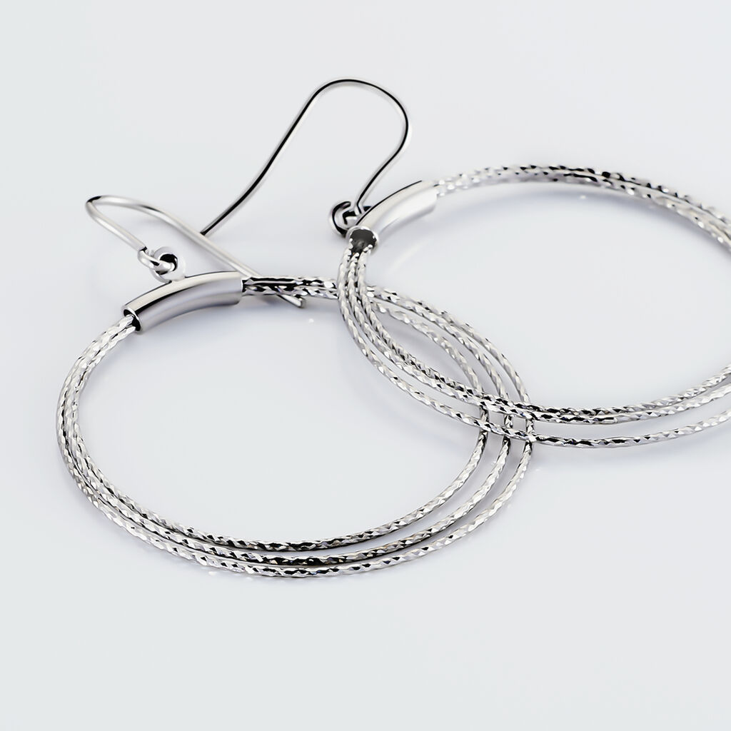 Boucles D'oreilles Pendantes Nadiona Argent Blanc - Boucles d'oreilles fantaisie Femme | Histoire d’Or