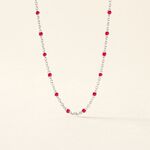 Collier Polka Argent Blanc - Colliers fantaisie Femme | Histoire d&rsquo;Or