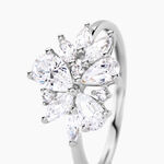 Bague Marquis Or Blanc Oxyde De Zirconium - Bagues solitaires Femme | Histoire d&rsquo;Or