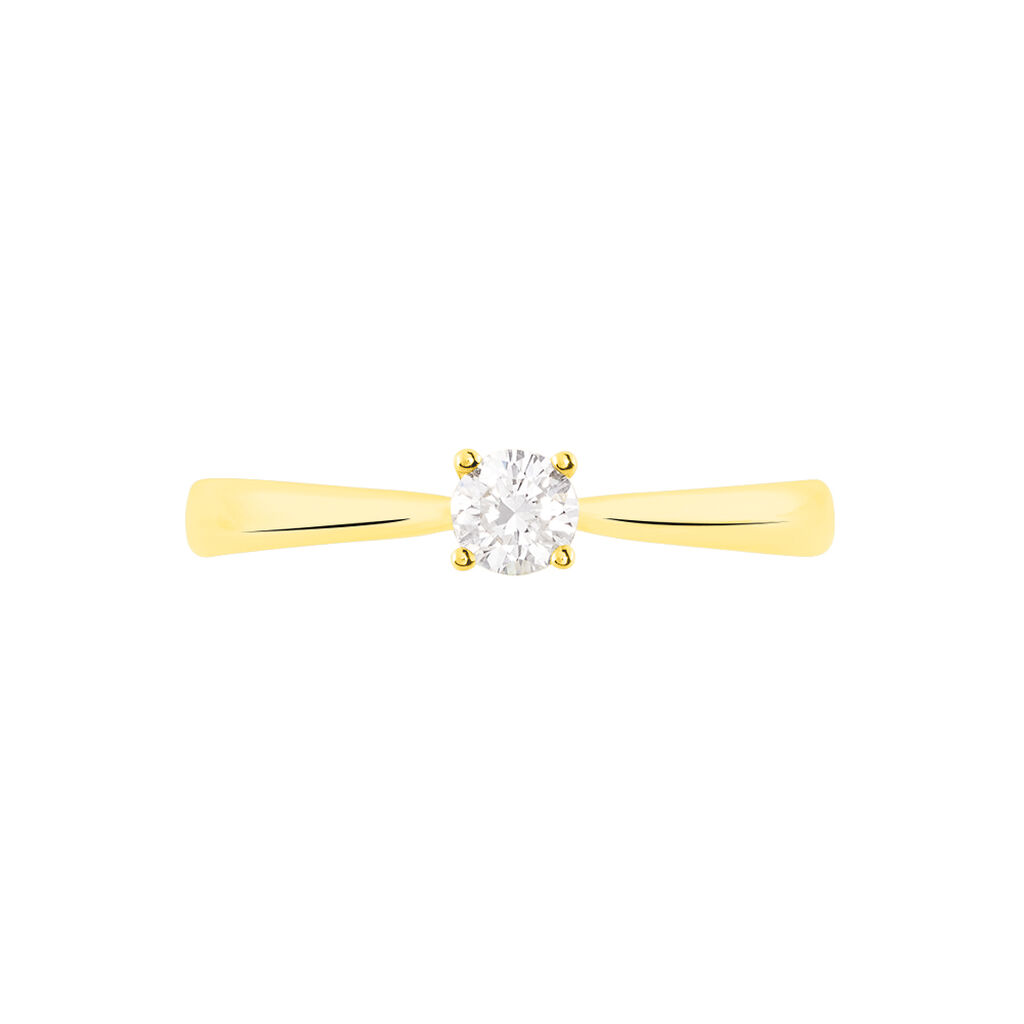 Bague Solitaire Victoria Or Jaune Diamant - Bagues solitaires Femme | Histoire d&rsquo;Or