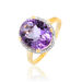 Bague Anna Or Jaune Amethyste Et Diamant - Bagues solitaires Femme | Histoire d’Or