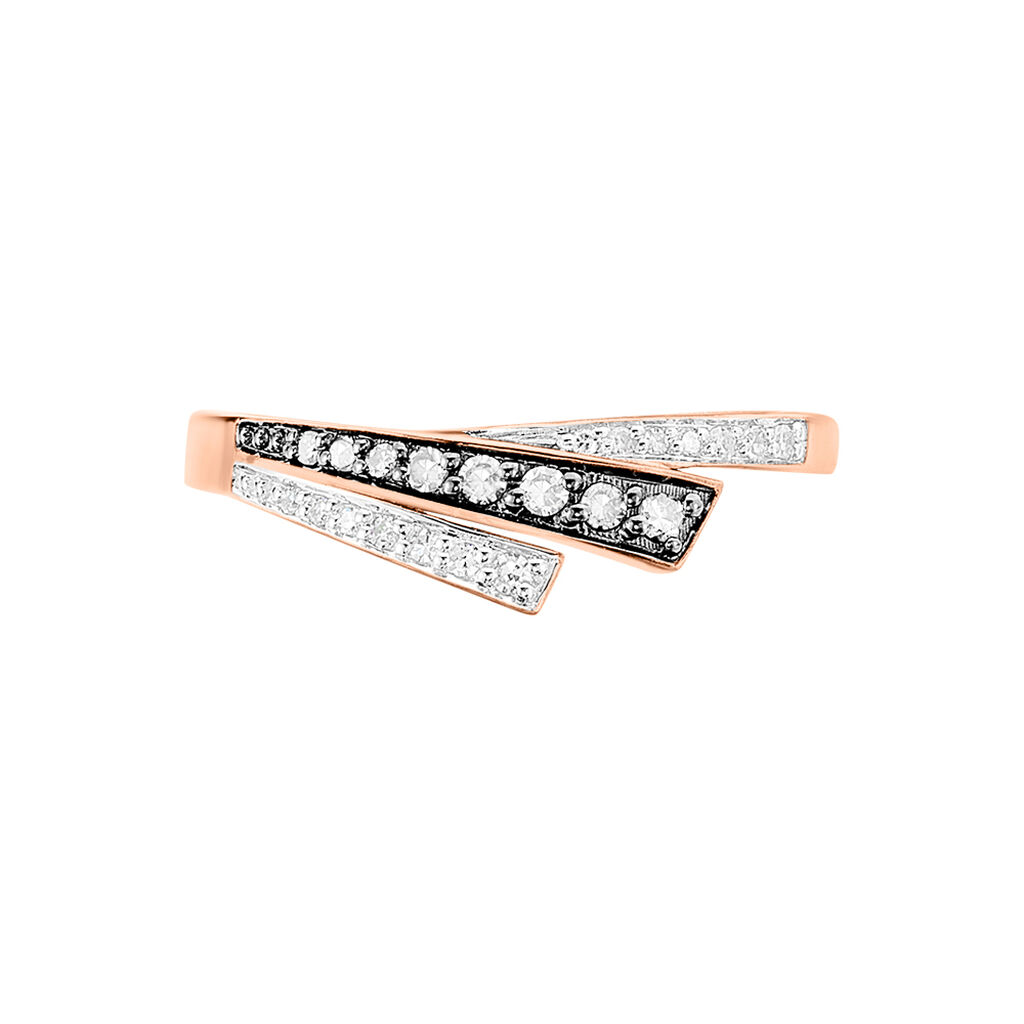 Bague Maelys Or Rose Diamant - Bagues avec pierre Femme | Histoire d’Or