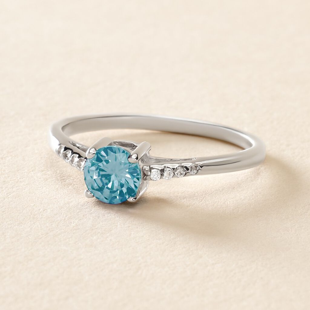 Bague Rio Argent Blanc Oxyde De Zirconium - Bagues solitaires Femme | Histoire d’Or