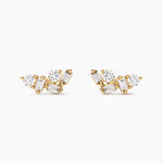 Boucles D'oreilles Puces Gemariah Or Jaune Diamant Synth&eacute;tique - Clous d'oreilles Femme | Histoire d&rsquo;Or