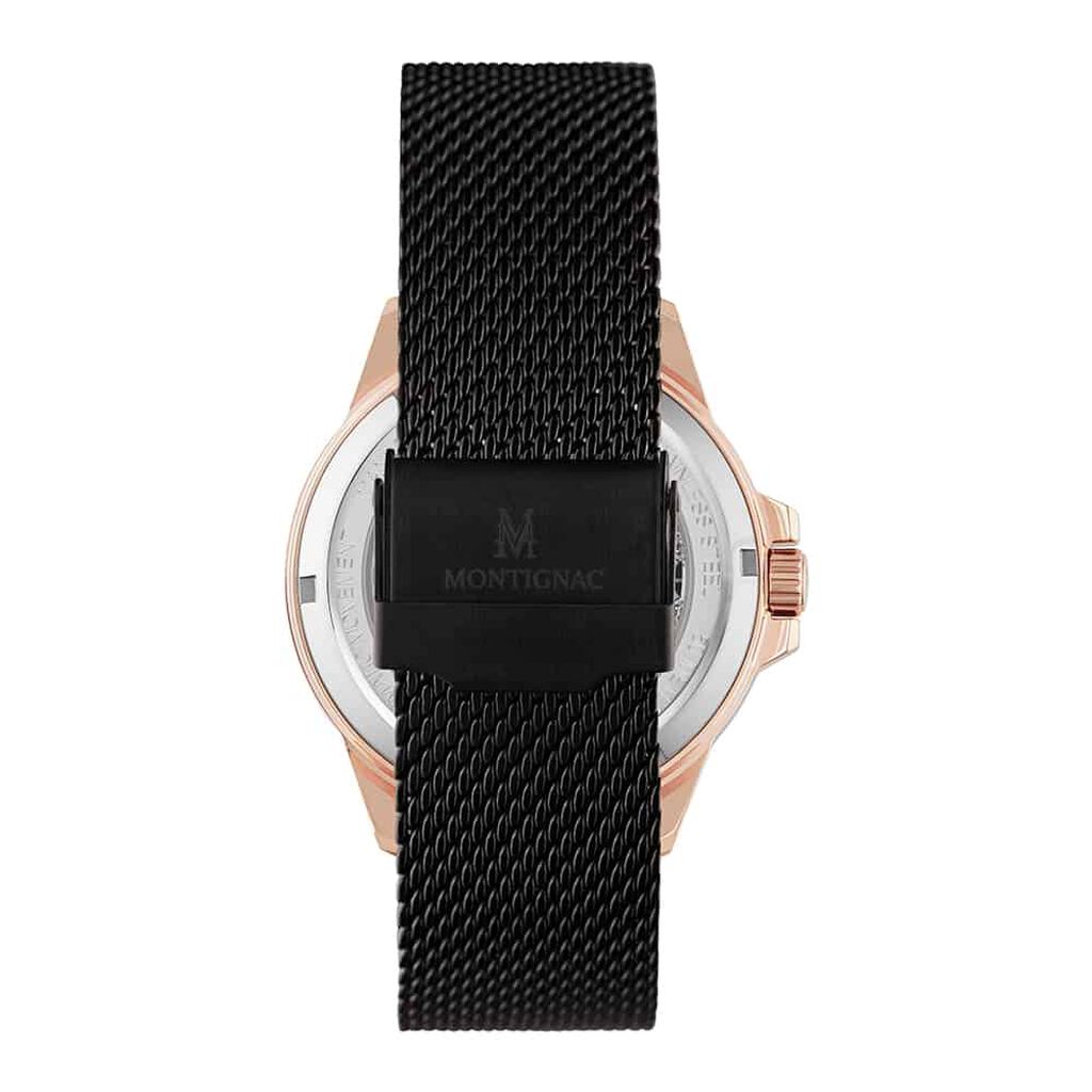 Montre Montignac Round Automatique Noir - Montres Homme | Histoire d’Or