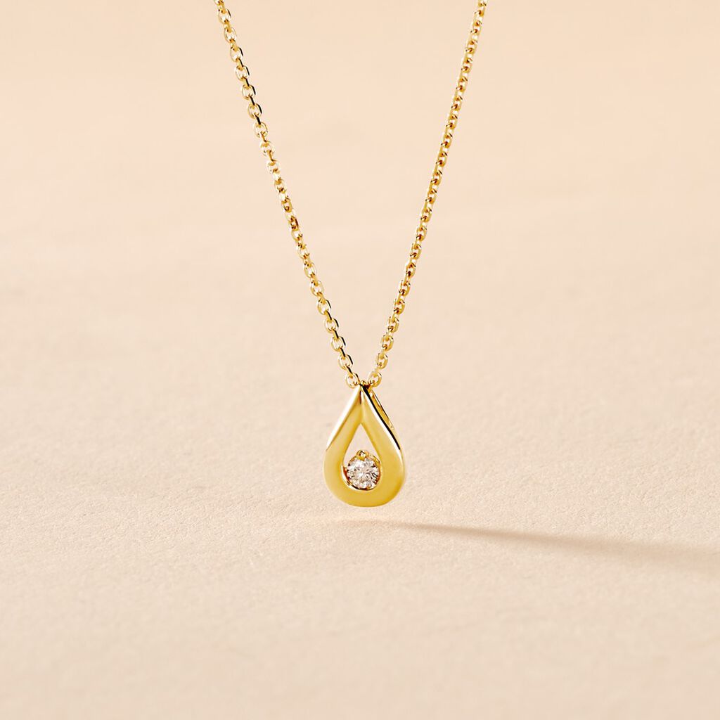 Collier Purete Or Jaune Diamant - Colliers Femme | Histoire d&rsquo;Or