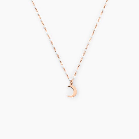 Collier Mimosa Argent Rose - Ras de cou Femme | Histoire d’Or