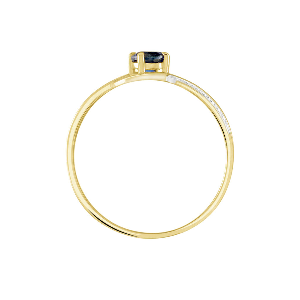 Bague Or Jaune Canut Saphir - Bagues solitaires Femme | Histoire d’Or