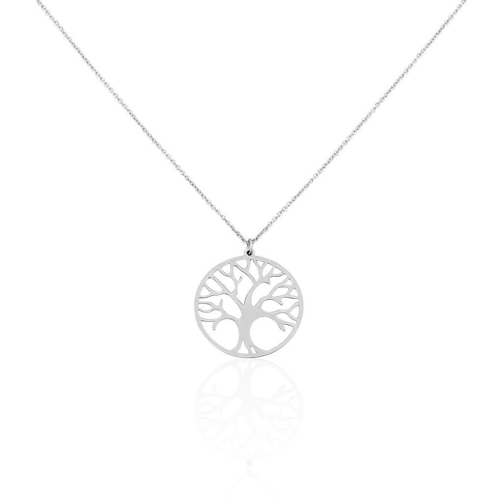 Collier Sautoir Philana Argent Blanc