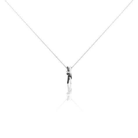 Collier Marina Or Blanc Diamant - Colliers Femme | Histoire d&rsquo;Or