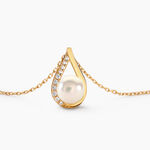 Collier Helin Or Jaune Perle De Culture Et Oxyde De Zirconium - Colliers Femme | Histoire d&rsquo;Or