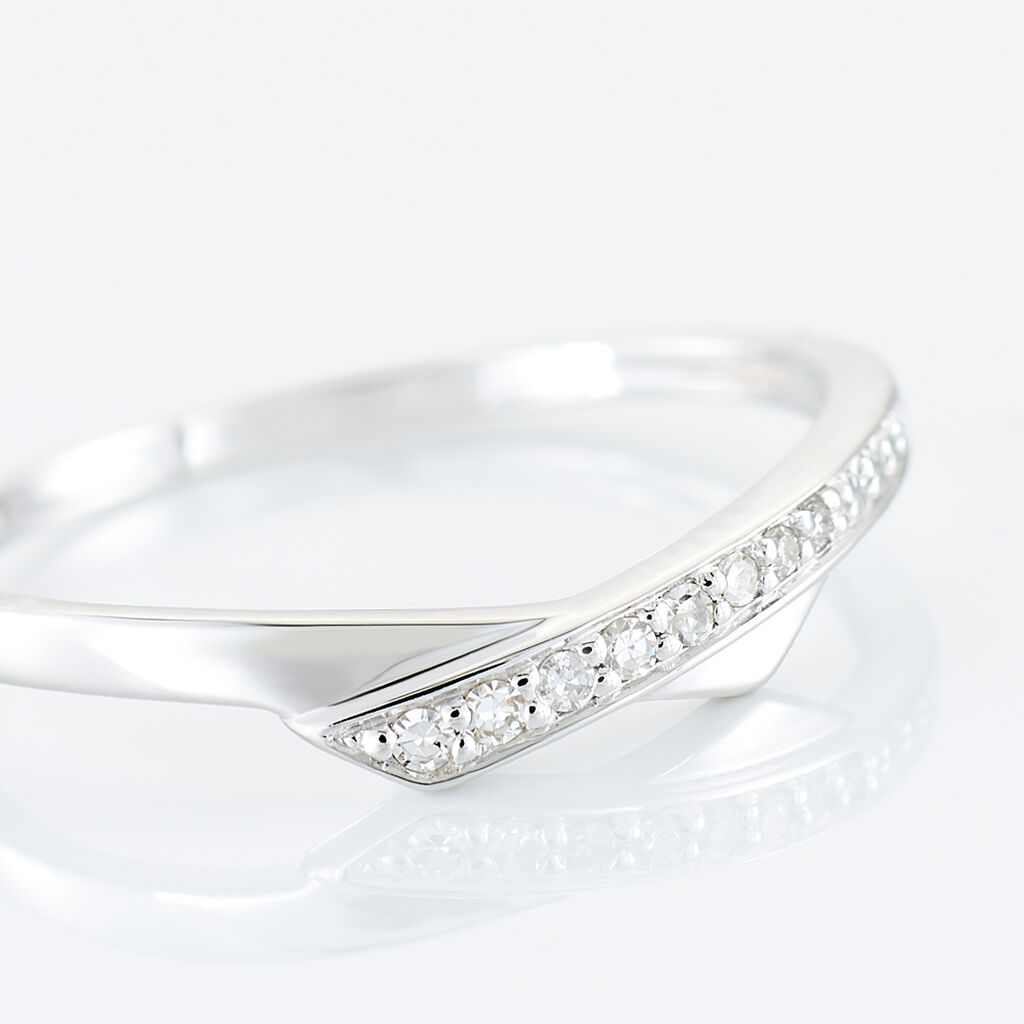 Bague Marilou Or Blanc Diamant - Bagues avec pierre Femme | Histoire d’Or
