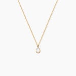 Collier Ondee Argent Dor&eacute; A L'Or 750/1000 Nacre - Bijoux avec pierres Femme | Histoire d&rsquo;Or