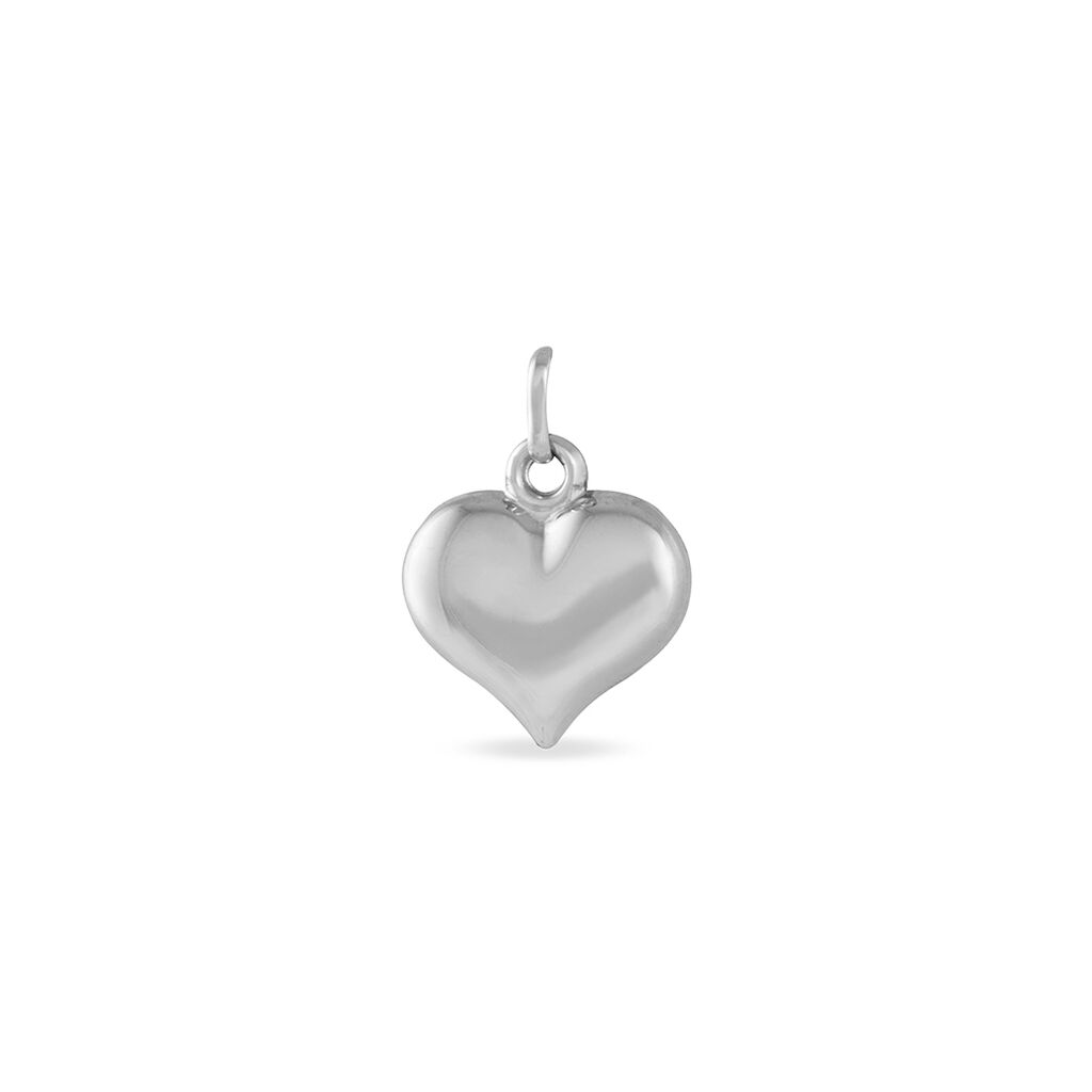 Pendentif Eudocie Coeur Mat Et Brillant Or Blanc - Pendentifs Famille | Histoire d’Or