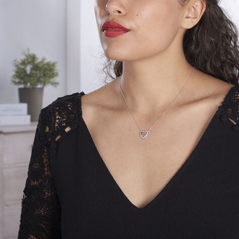 Collier Elansa Argent Blanc Oxyde De Zirconium - Colliers fantaisie Femme | Histoire d’Or