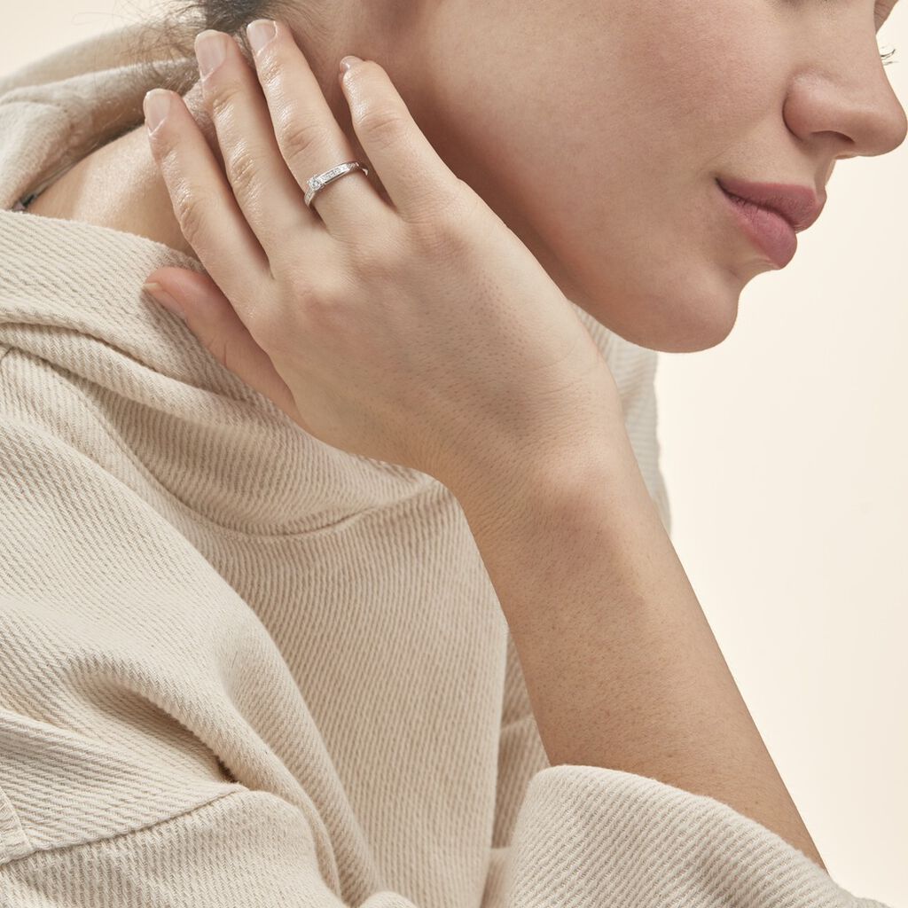 Bague Solitaire Aramis Or Blanc Diamant - Bagues solitaires Femme | Histoire d’Or