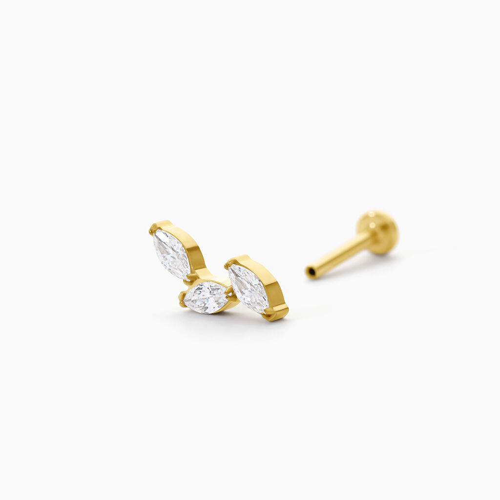 Piercing Stilla Titane Jaune Oxyde De Zirconium - Piercings d'oreilles Femme | Histoire d&rsquo;Or