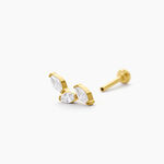 Piercing Stilla Titane Jaune Oxyde De Zirconium - Piercings d'oreilles Femme | Histoire d&rsquo;Or