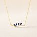 Collier Navette Or Jaune Saphir Diamant