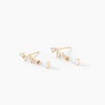 Boucles D'oreilles Pendantes Cegolene Or Jaune Oxyde De Zirconium - Boucles d'oreilles pendantes Femme | Histoire d&rsquo;Or