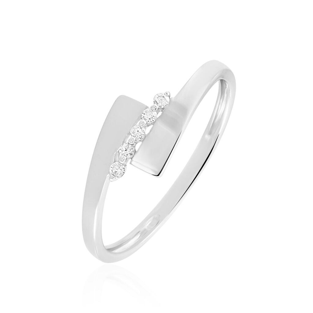 Bague Abbie Or Blanc Diamant - Bagues avec pierre Femme | Histoire d’Or