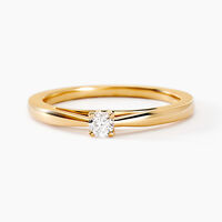 Bague Soltaire Iris Or Jaune Diamant