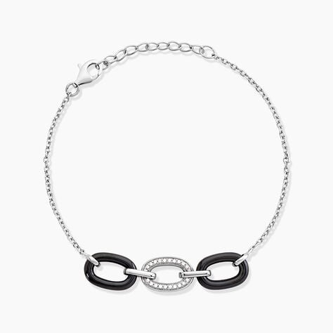 Bracelet Eulalie Argent Blanc C&eacute;ramique Et Oxyde De Zirconium - Bracelets Femme | Histoire d&rsquo;Or