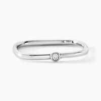 Bague Infini Pop Argent Blanc Oxyde De Zirconium