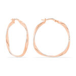 Cr&eacute;oles Argent Rose Alieno - Boucles d'oreilles cr&eacute;oles Femme | Histoire d&rsquo;Or