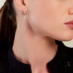 Boucles D'oreilles Pendantes Louelia Plaqu&eacute; Or Dor&eacute; Oxyde De Zirconium - Boucles d'oreilles fantaisie Femme | Histoire d&rsquo;Or