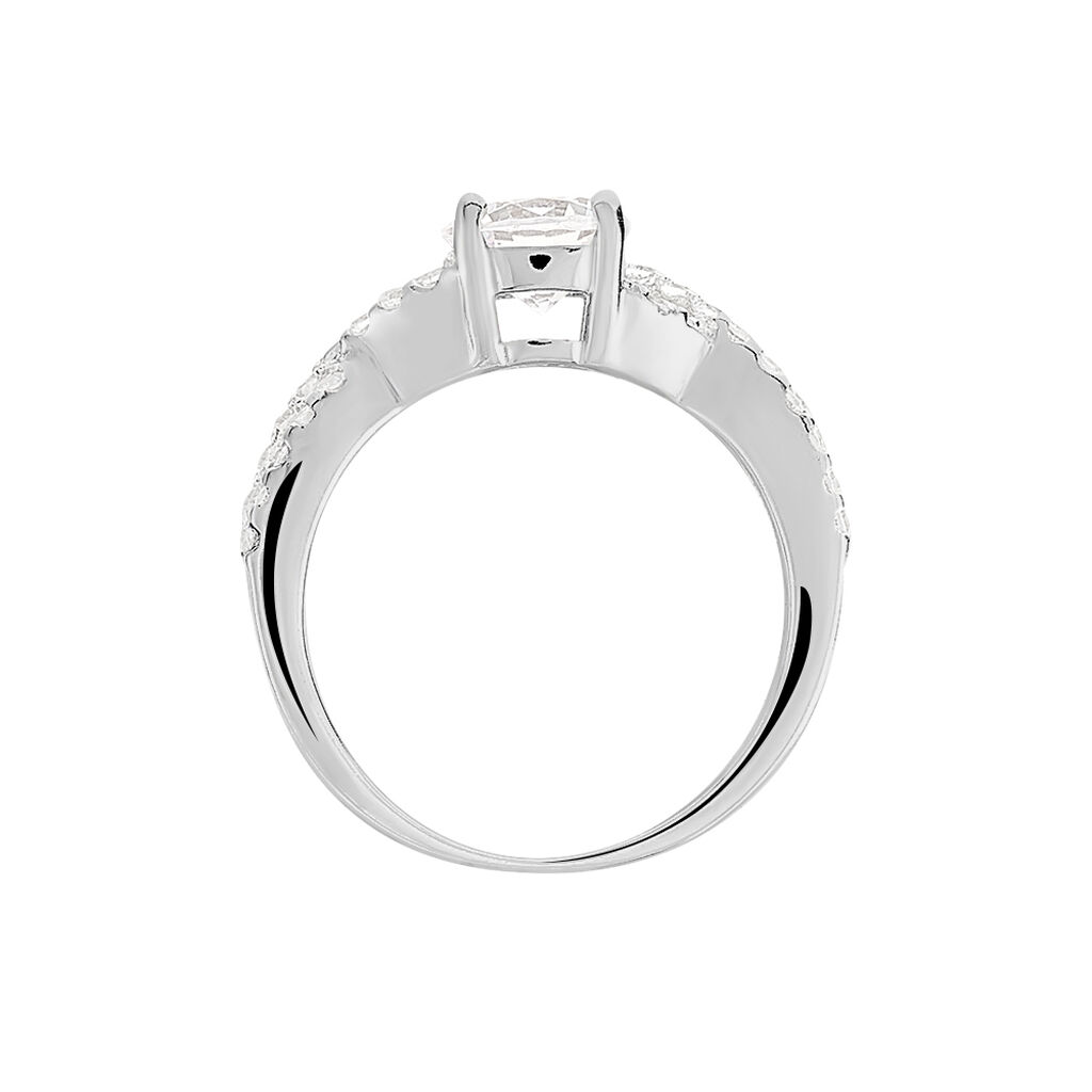 Bague Karin Argent Blanc Oxyde De Zirconium - Bagues solitaires Femme | Histoire d&rsquo;Or
