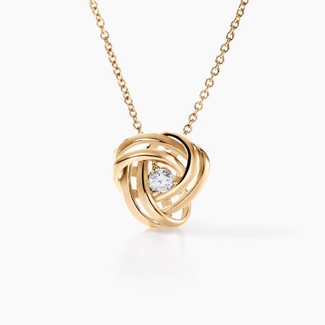 Collier Iwaki Plaqu&eacute; Or Jaune Oxyde De Zirconium - Colliers fantaisie Femme | Histoire d&rsquo;Or