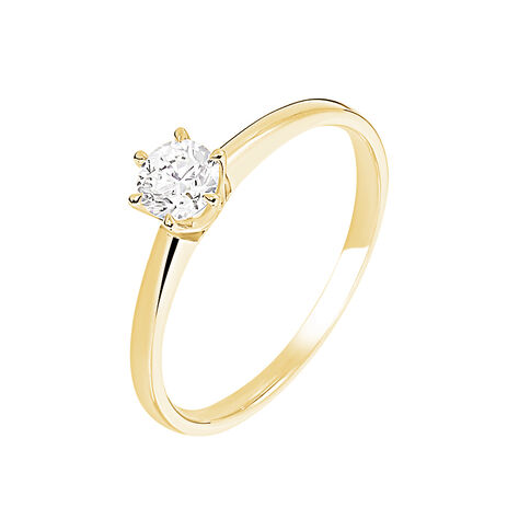 Bague Solitaire Samantha Or Jaune Diamant - Bagues solitaires Femme | Histoire d’Or