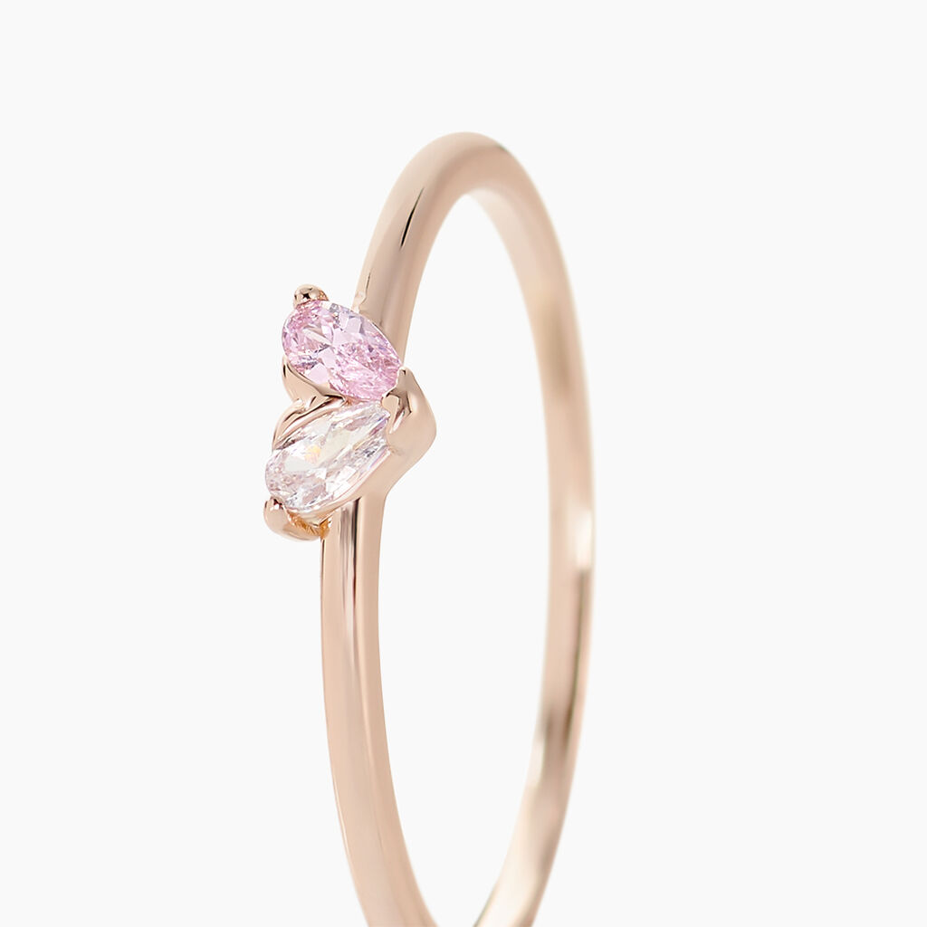 Bague Myhalf Argent Rose Oxyde De Zirconium - Bagues avec pierre Femme | Histoire d’Or