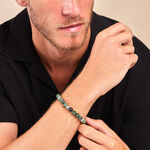 Bracelet Adonis Acier Blanc Unakite - Bracelets Homme | Histoire d&rsquo;Or