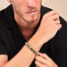 Bracelet Adonis Acier Blanc Unakite - Bracelets Homme | Histoire d’Or