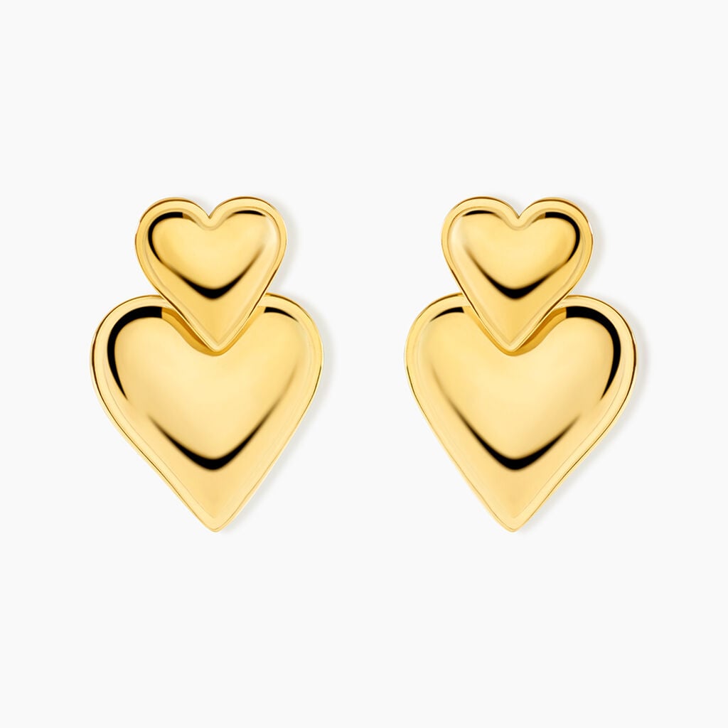 Boucles D'Oreilles Pendantes Swan Acier Jaune - Boucles d'oreilles fantaisie Femme | Histoire d&rsquo;Or