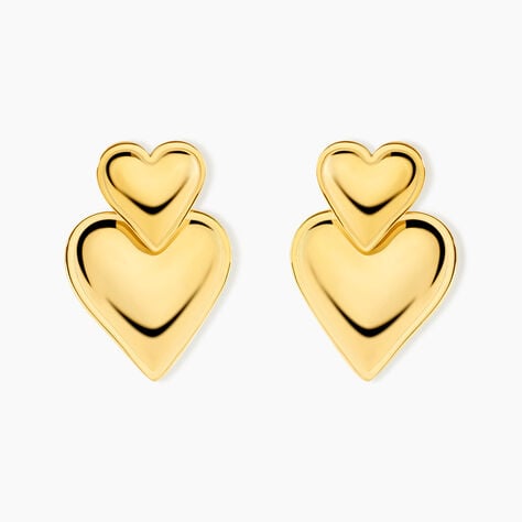 Boucles D'Oreilles Pendantes Swan Acier Jaune - Boucles d'oreilles fantaisie Femme | Histoire d&rsquo;Or