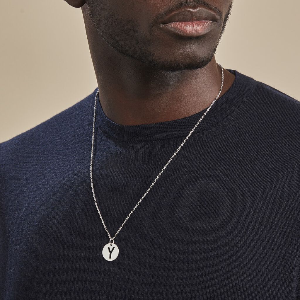 Pendentif Elio Y Argent Blanc - Pendentifs Famille | Histoire d’Or