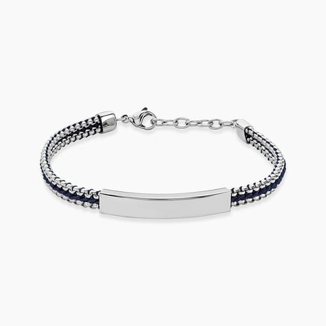 Bracelet Jourdan Joscelin Acier Argenté - Bracelets cordon Homme | Histoire d’Or