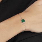 Bracelet Sa&uuml;l Argent Blanc Malachite - Bracelets Femme | Histoire d&rsquo;Or