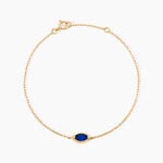 Bracelet Lucky Gems Or Jaune Lapis Lazuli Oxyde De Zirconium - F&ecirc;te des m&egrave;res Femme | Histoire d&rsquo;Or